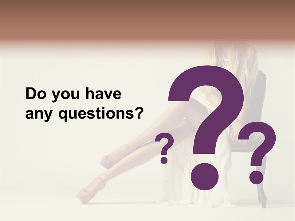 Comfort Pose Lady PowerPoint Template