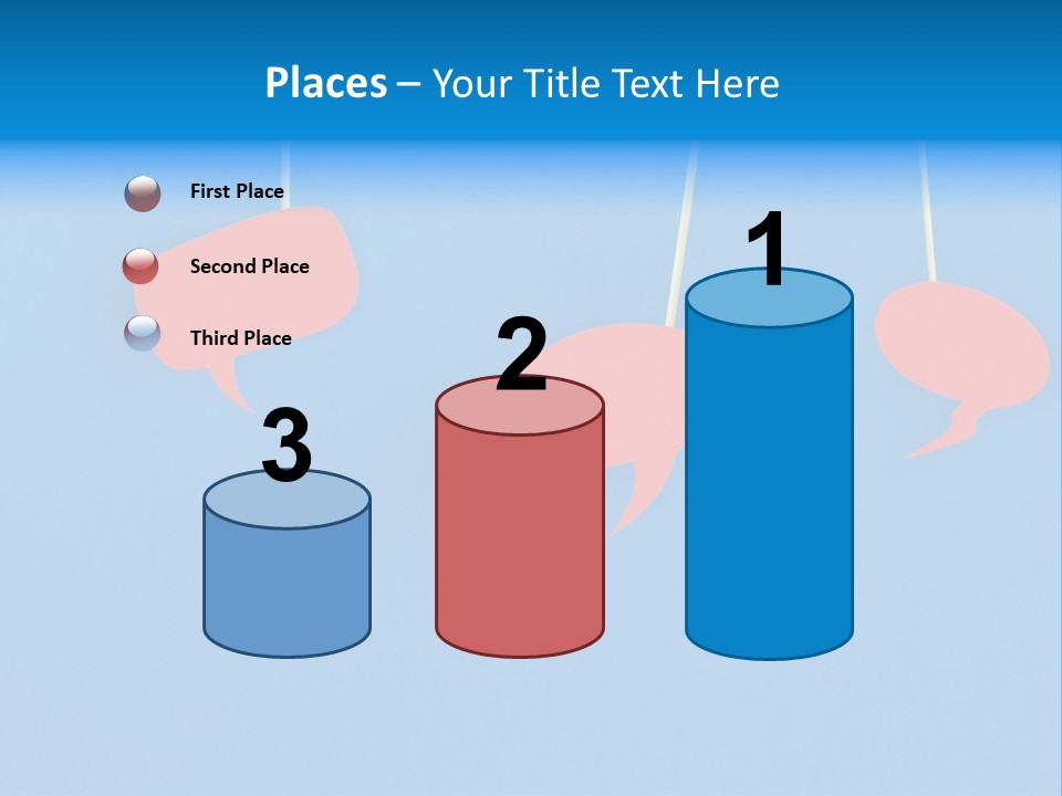 Symbol Dialog Blue PowerPoint Template