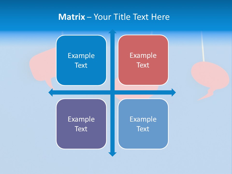 Symbol Dialog Blue PowerPoint Template