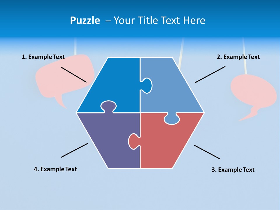 Symbol Dialog Blue PowerPoint Template