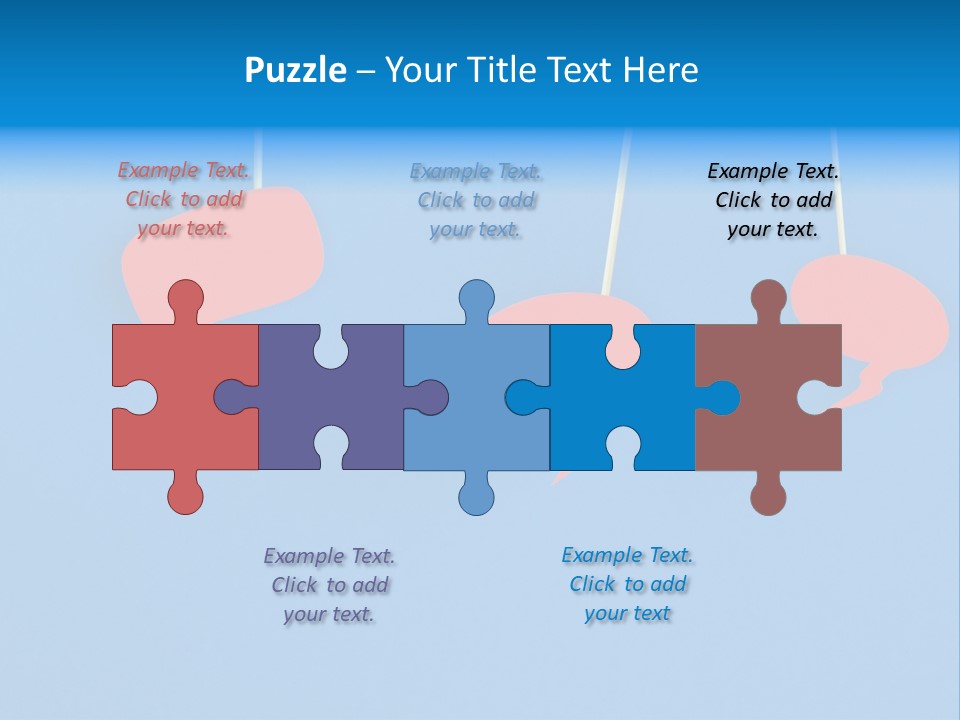 Symbol Dialog Blue PowerPoint Template