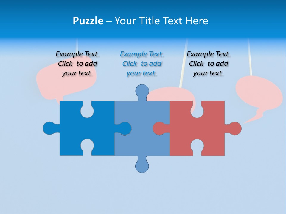 Symbol Dialog Blue PowerPoint Template