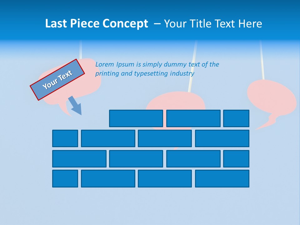 Symbol Dialog Blue PowerPoint Template