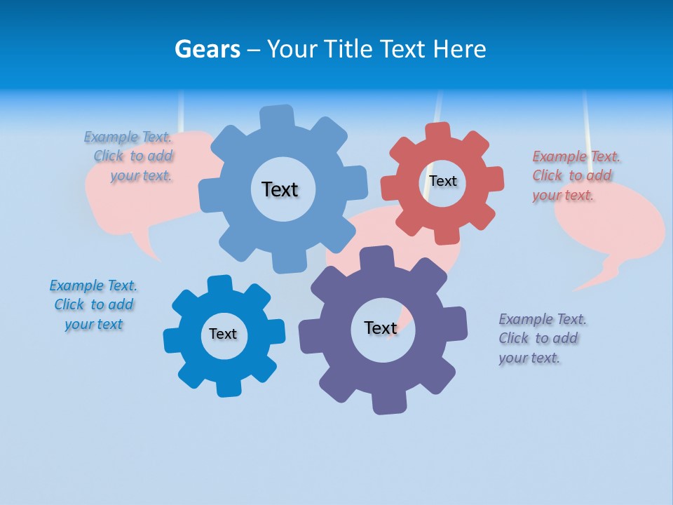 Symbol Dialog Blue PowerPoint Template