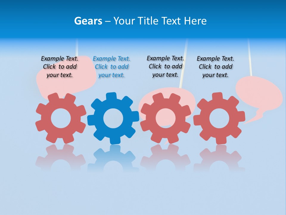 Symbol Dialog Blue PowerPoint Template