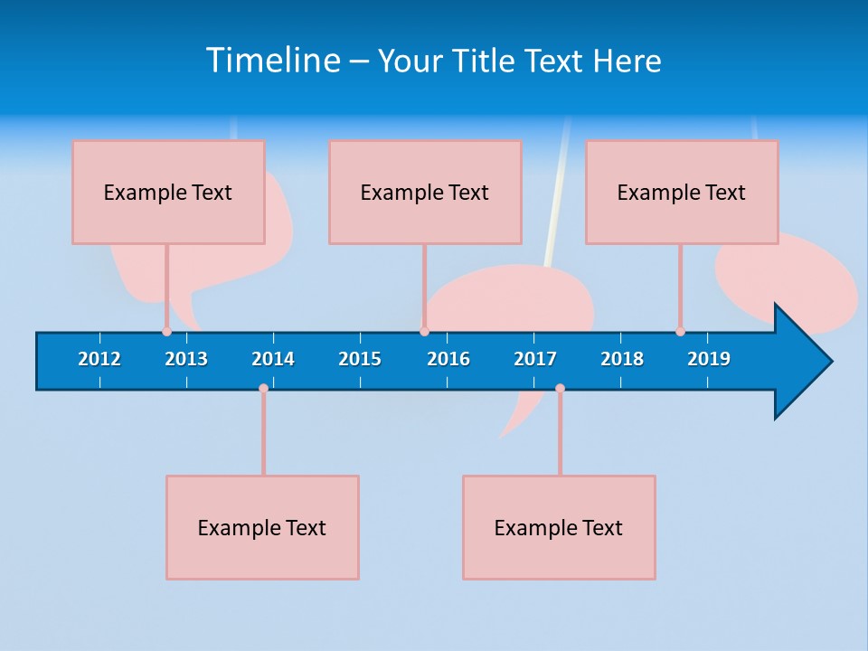 Symbol Dialog Blue PowerPoint Template