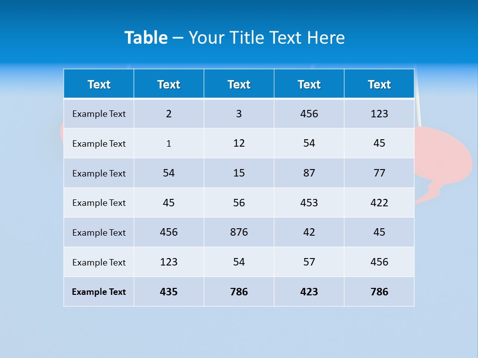 Symbol Dialog Blue PowerPoint Template