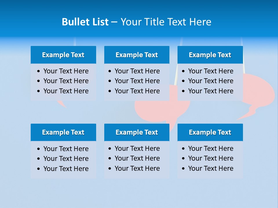 Symbol Dialog Blue PowerPoint Template