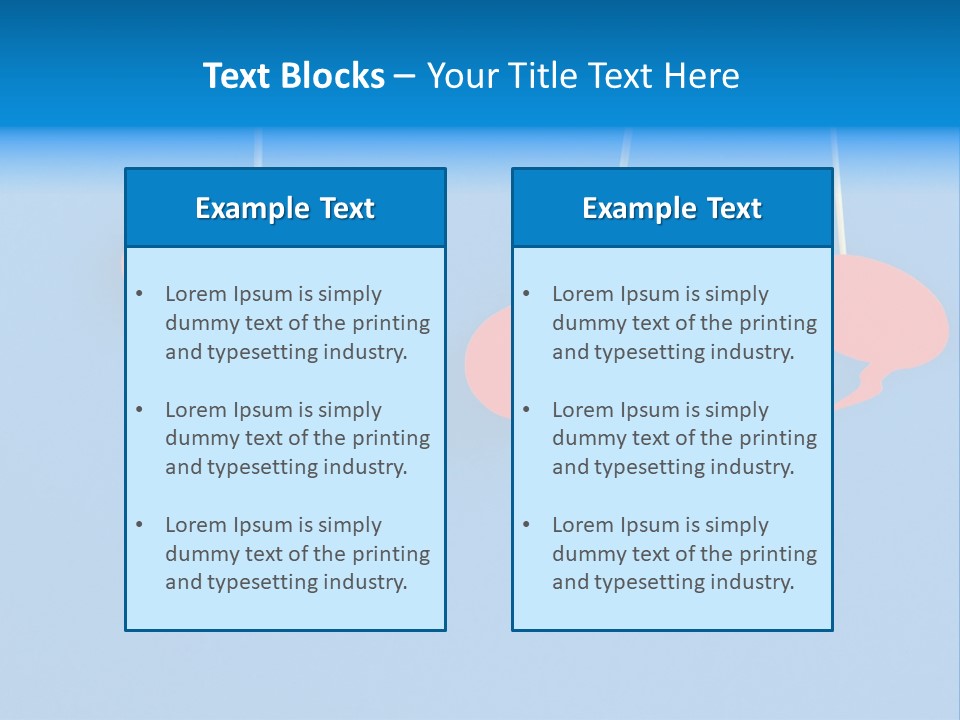 Symbol Dialog Blue PowerPoint Template