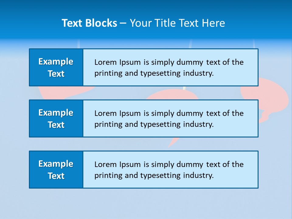 Symbol Dialog Blue PowerPoint Template