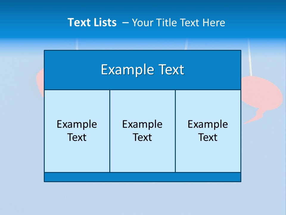 Symbol Dialog Blue PowerPoint Template