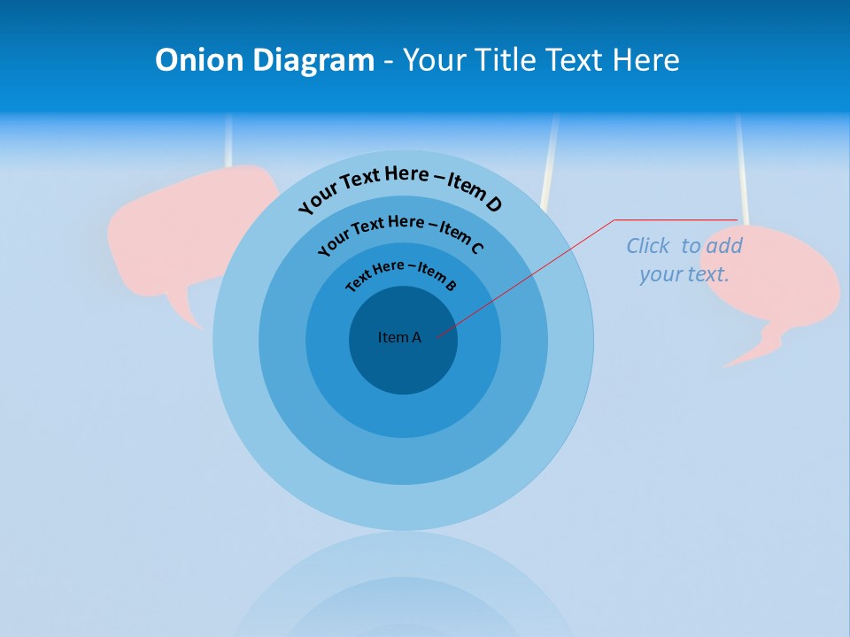 Symbol Dialog Blue PowerPoint Template
