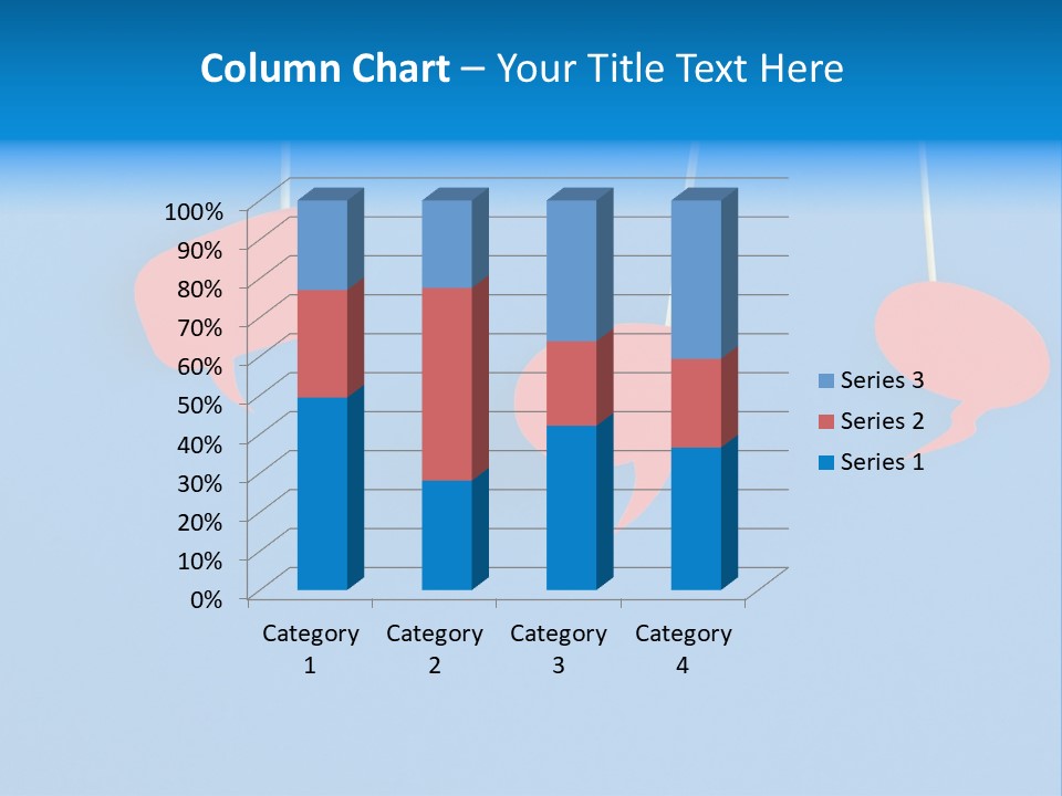 Symbol Dialog Blue PowerPoint Template