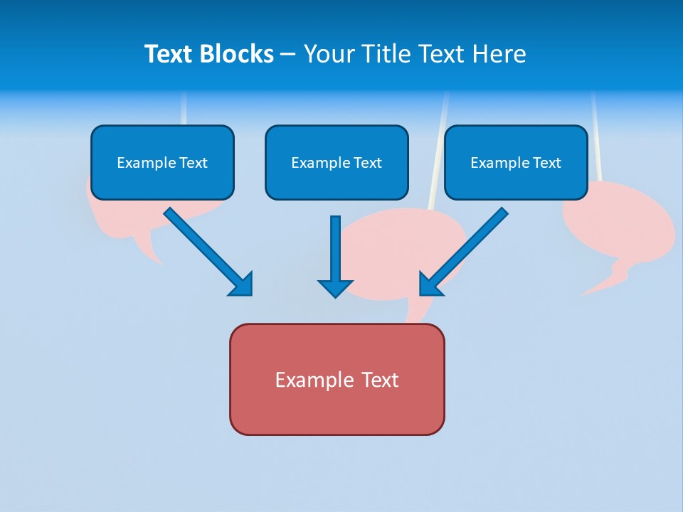 Symbol Dialog Blue PowerPoint Template