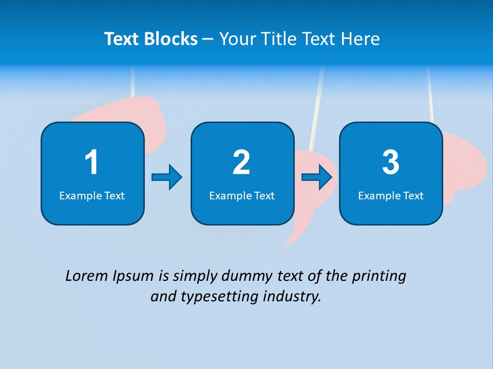 Symbol Dialog Blue PowerPoint Template