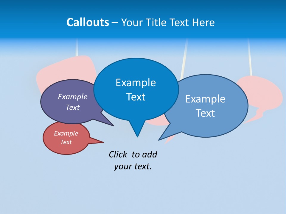 Symbol Dialog Blue PowerPoint Template