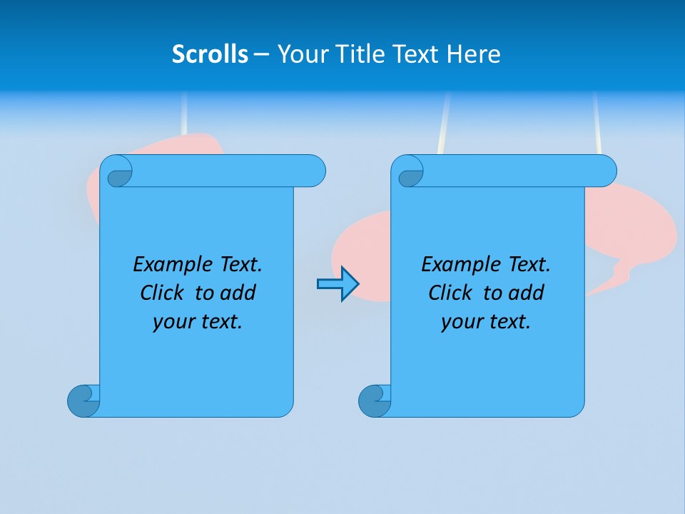 Symbol Dialog Blue PowerPoint Template