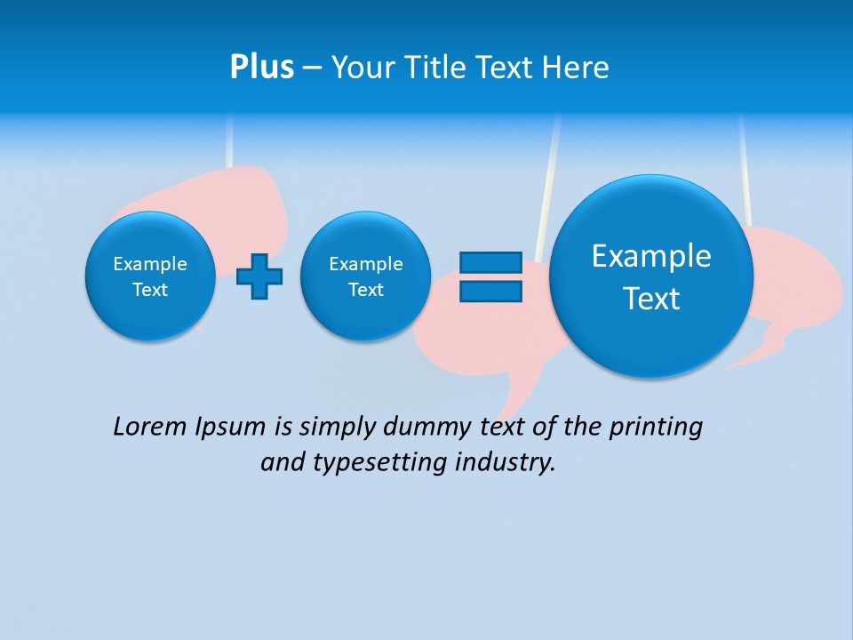 Symbol Dialog Blue PowerPoint Template
