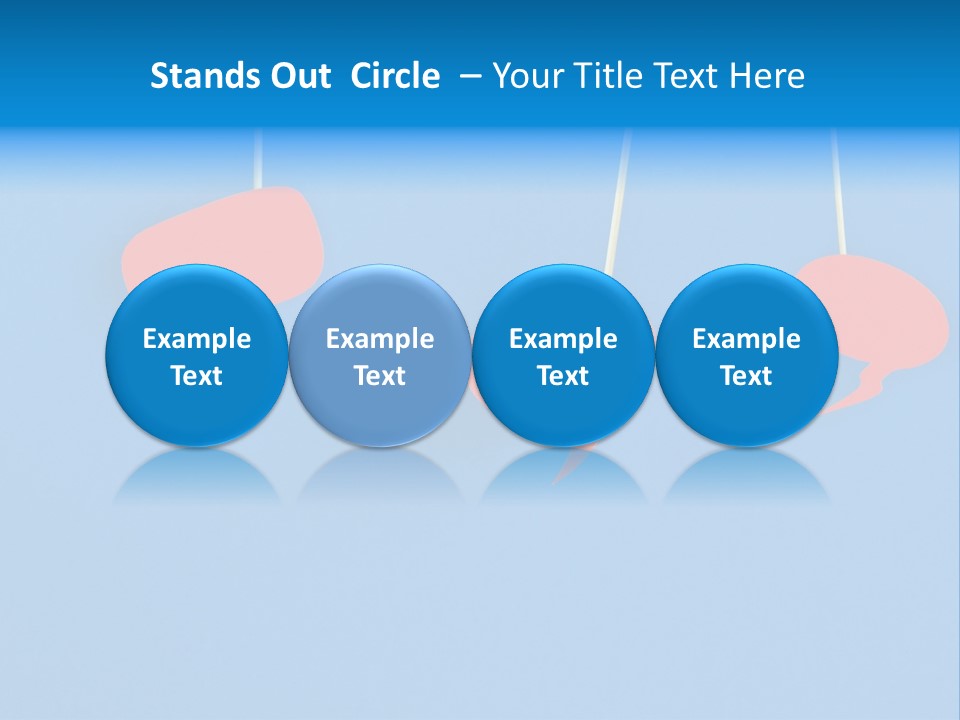 Symbol Dialog Blue PowerPoint Template