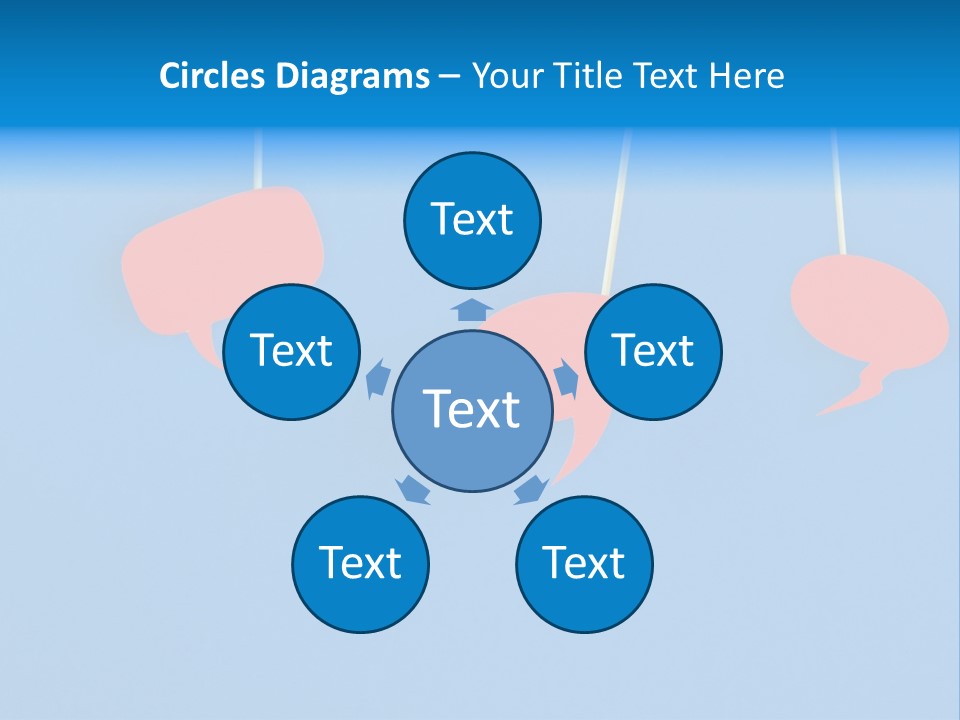 Symbol Dialog Blue PowerPoint Template