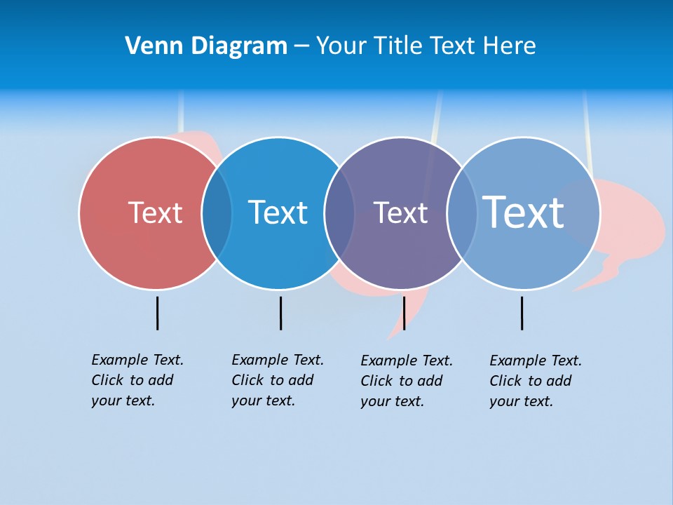 Symbol Dialog Blue PowerPoint Template