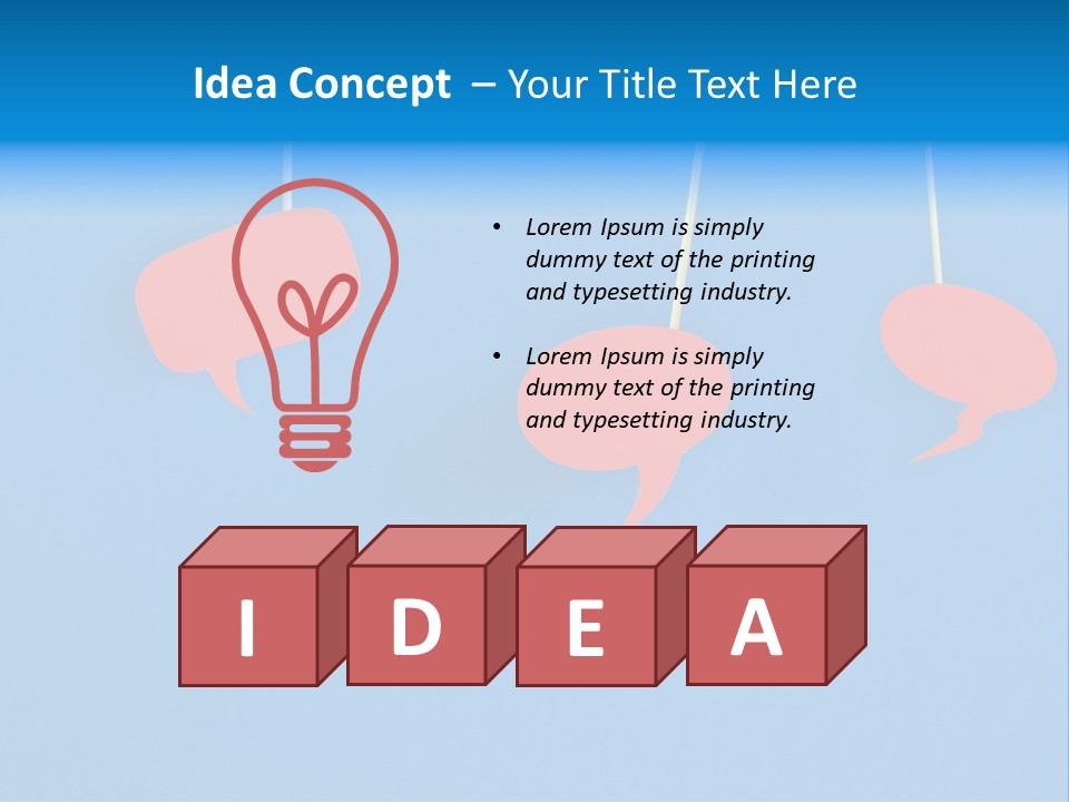 Symbol Dialog Blue PowerPoint Template