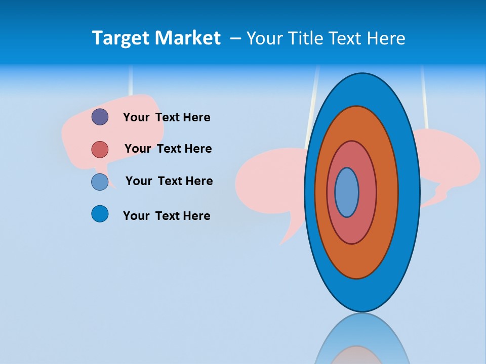 Symbol Dialog Blue PowerPoint Template