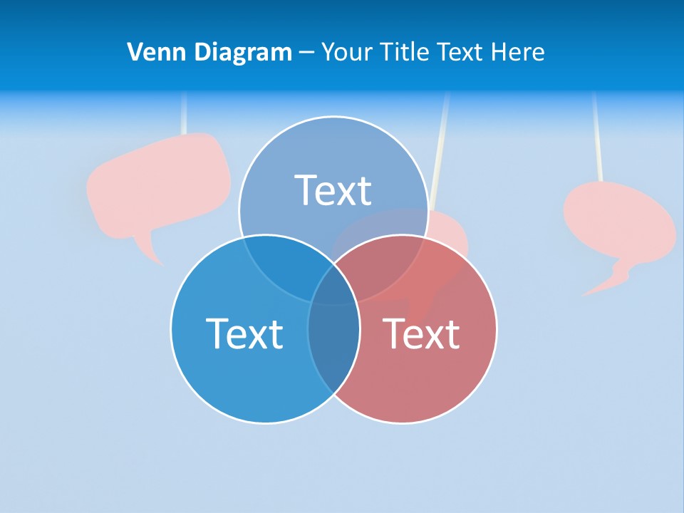 Symbol Dialog Blue PowerPoint Template