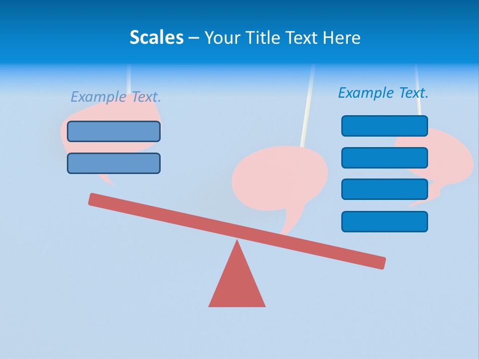 Symbol Dialog Blue PowerPoint Template