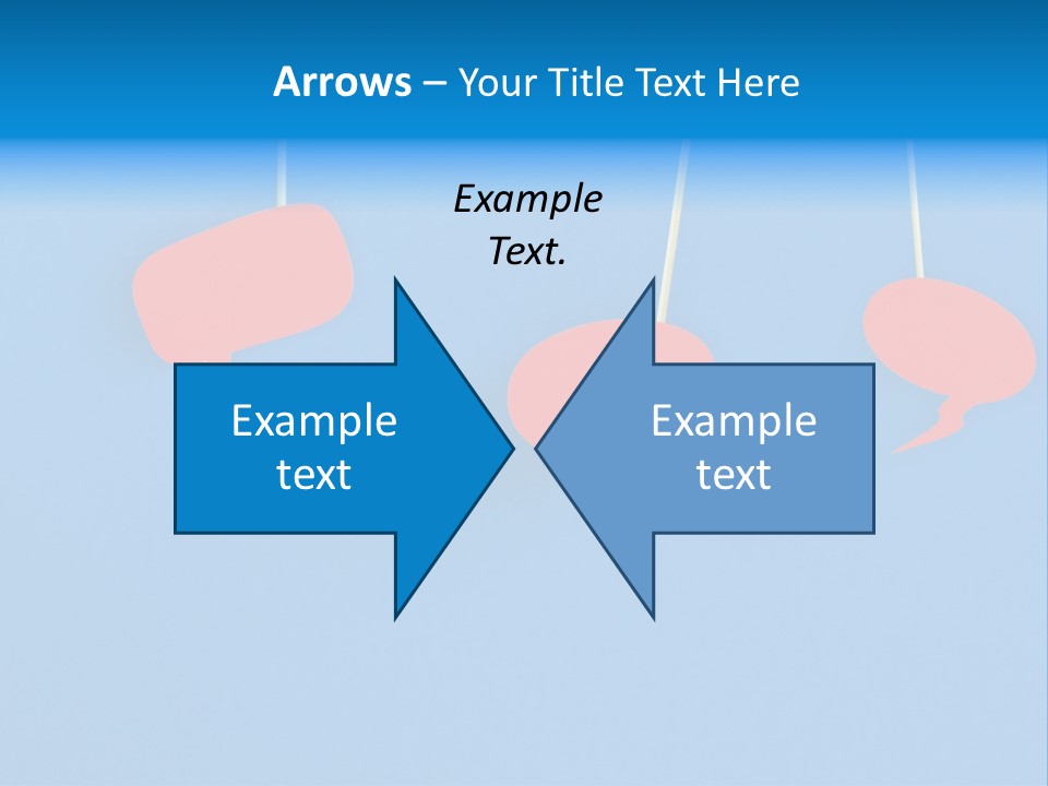 Symbol Dialog Blue PowerPoint Template