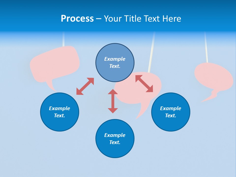 Symbol Dialog Blue PowerPoint Template