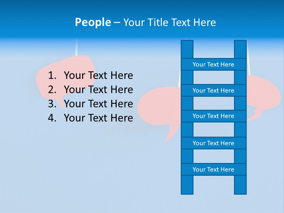 Symbol Dialog Blue PowerPoint Template