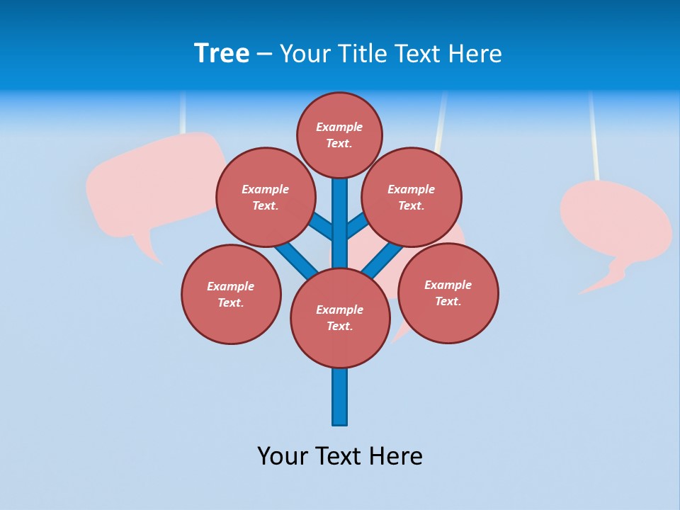 Symbol Dialog Blue PowerPoint Template