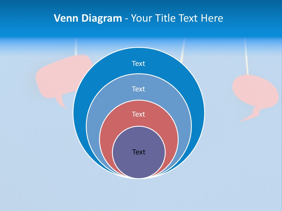 Symbol Dialog Blue PowerPoint Template