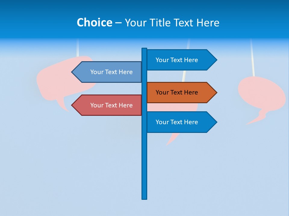 Symbol Dialog Blue PowerPoint Template