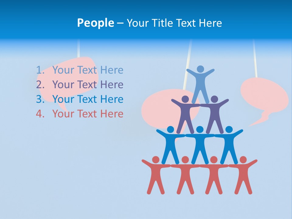 Symbol Dialog Blue PowerPoint Template