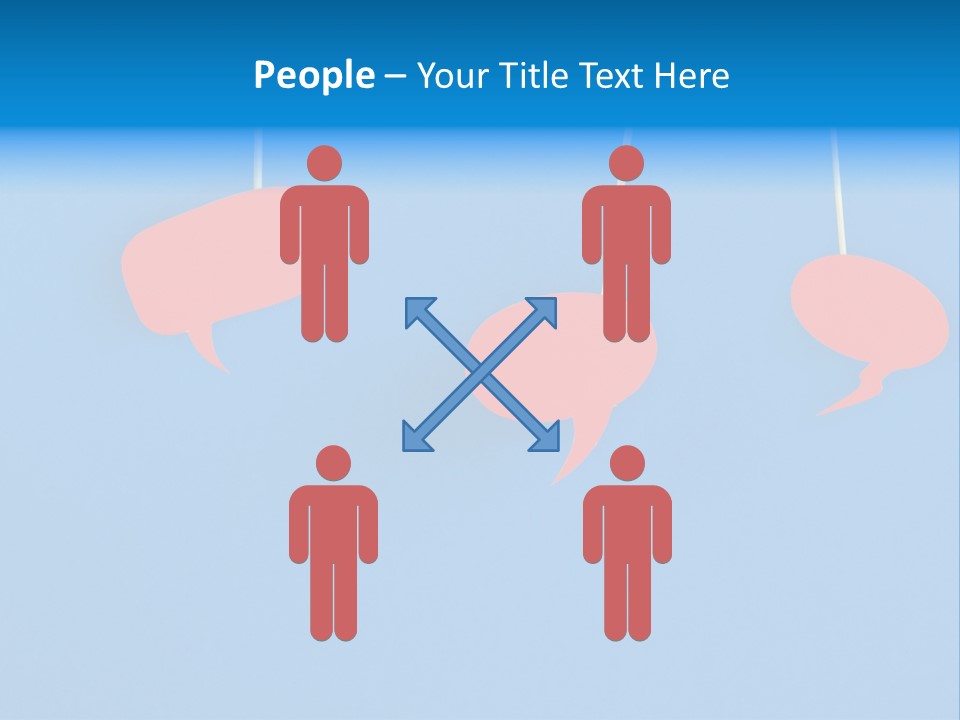 Symbol Dialog Blue PowerPoint Template