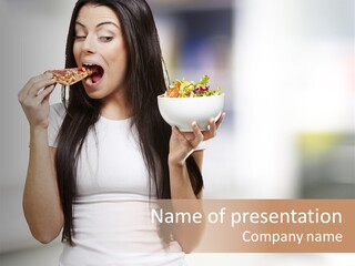 Girl Nutrition Indoor PowerPoint Template