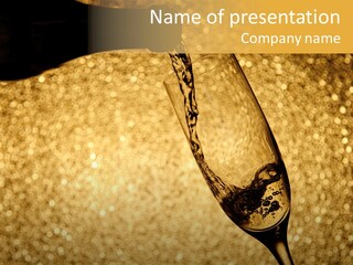 Champagne Toast Poring New Years Eve Party PowerPoint Template