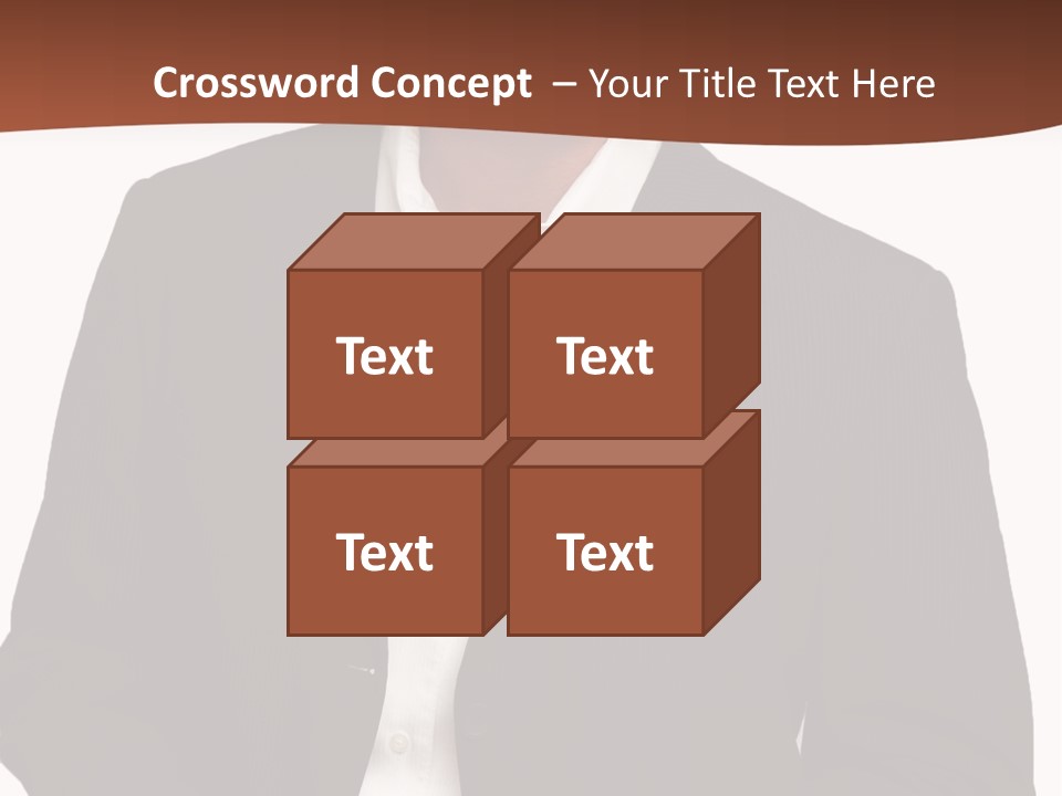 Man Standing Isolated Man Business Style PowerPoint Template