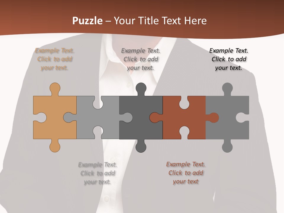 Man Standing Isolated Man Business Style PowerPoint Template