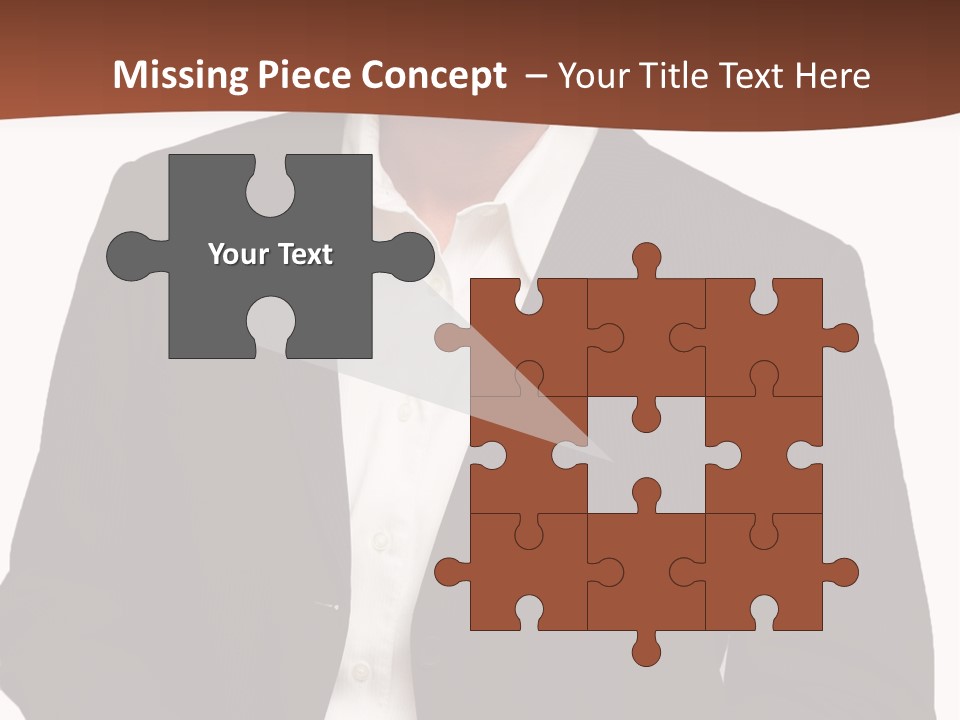 Man Standing Isolated Man Business Style PowerPoint Template