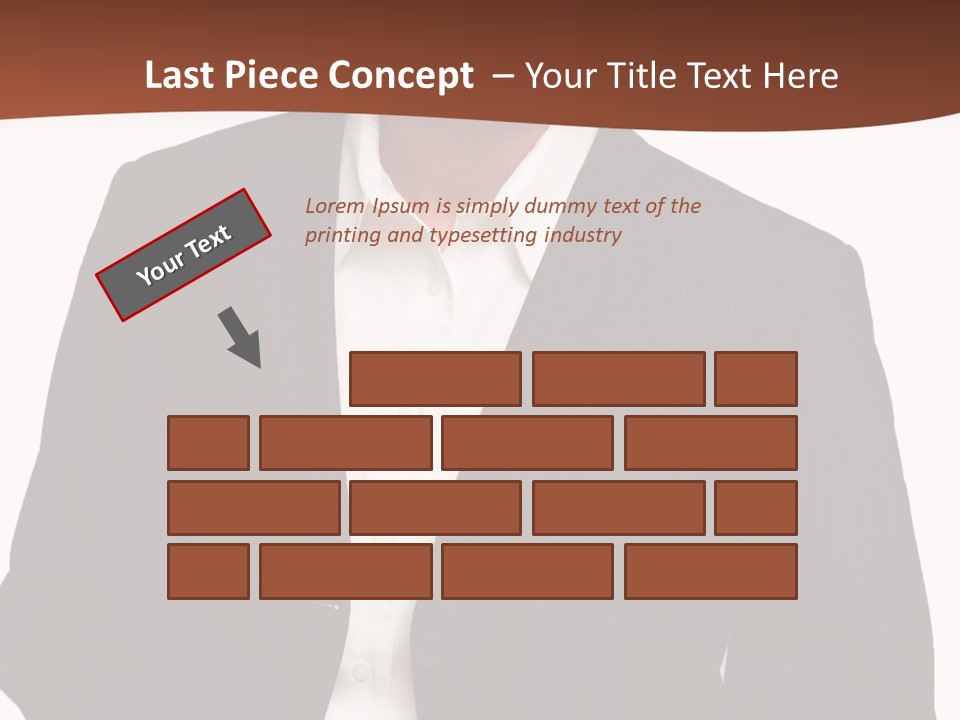 Man Standing Isolated Man Business Style PowerPoint Template