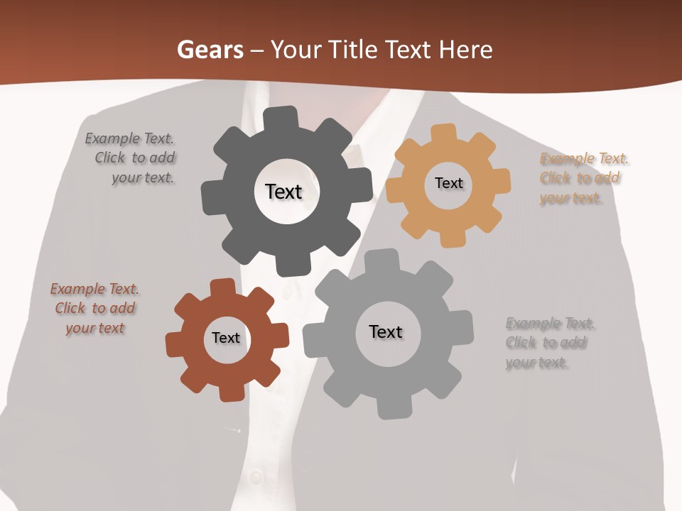 Man Standing Isolated Man Business Style PowerPoint Template