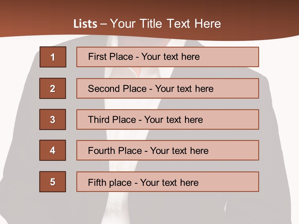 Man Standing Isolated Man Business Style PowerPoint Template