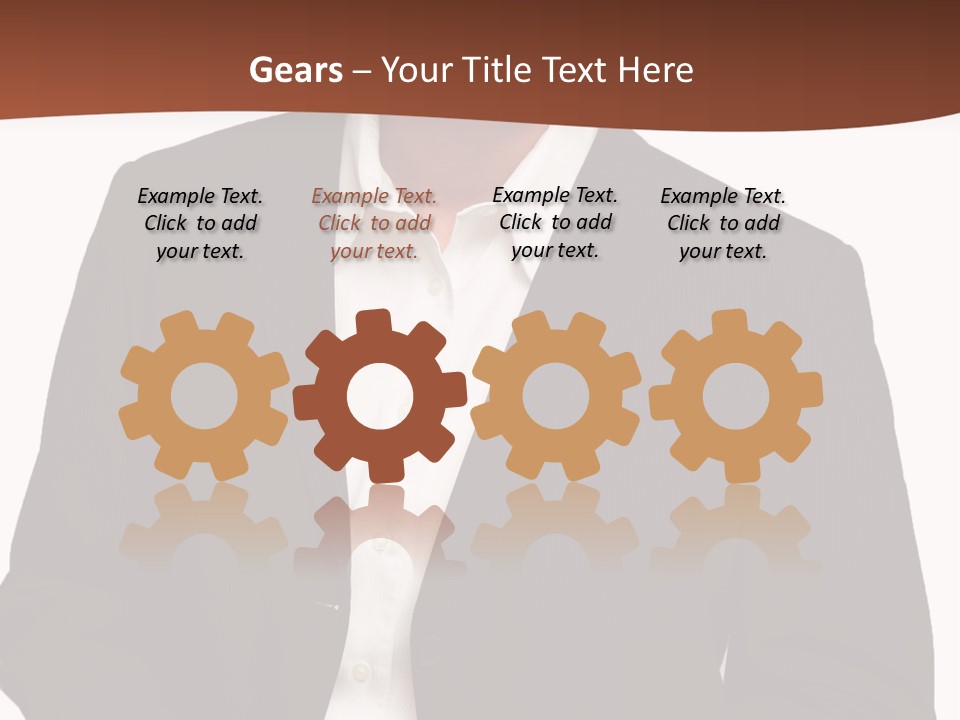 Man Standing Isolated Man Business Style PowerPoint Template