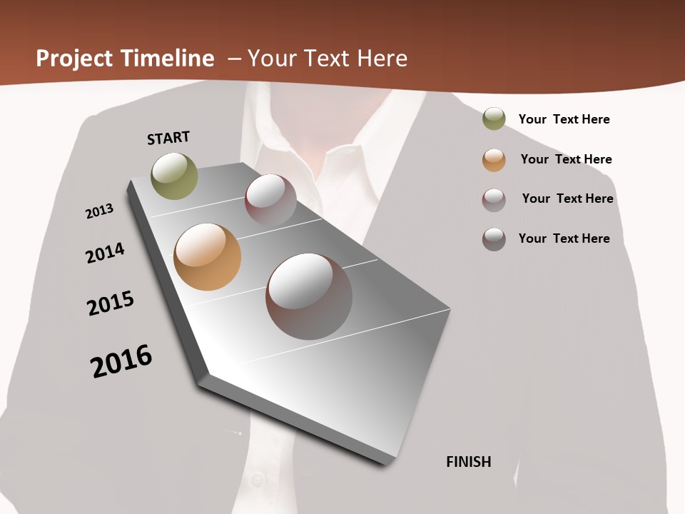 Man Standing Isolated Man Business Style PowerPoint Template
