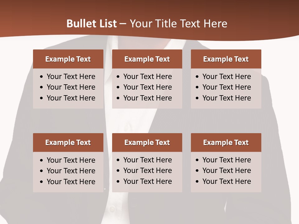 Man Standing Isolated Man Business Style PowerPoint Template