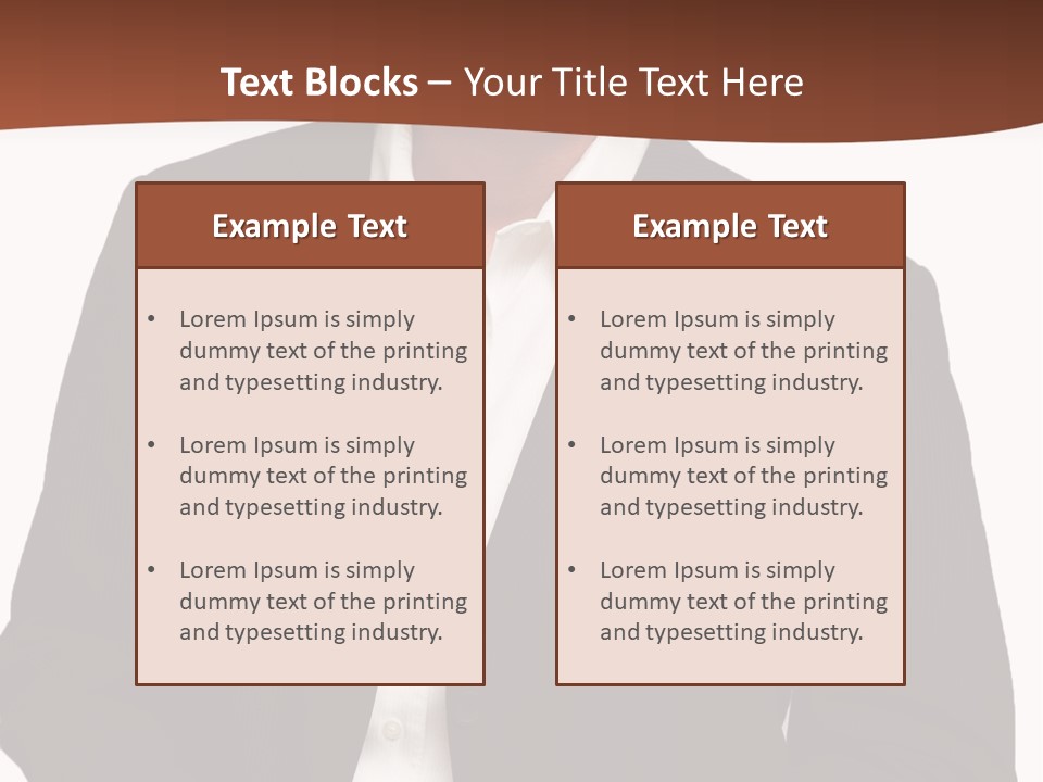 Man Standing Isolated Man Business Style PowerPoint Template