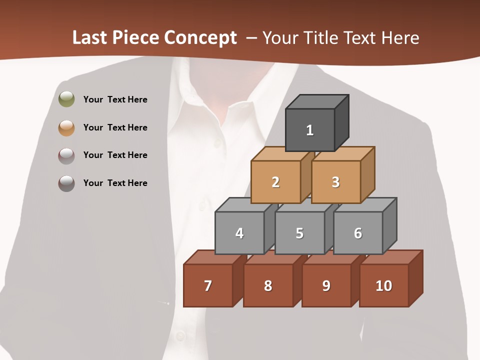 Man Standing Isolated Man Business Style PowerPoint Template